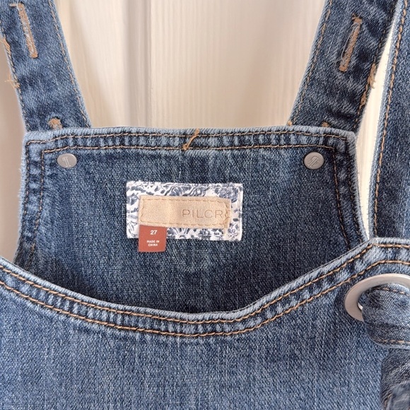 Anthropologie Pilcro Slouchy Denim Overall Shorts Size 27 - Picture 8 of 8